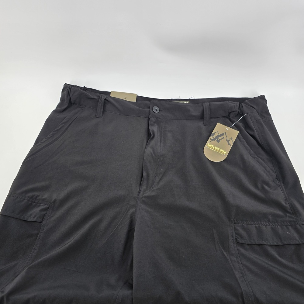 Highland Trail Cargo Shorts Mens Outdoor Hiking Utility Black 42 HT0008XRO NWT